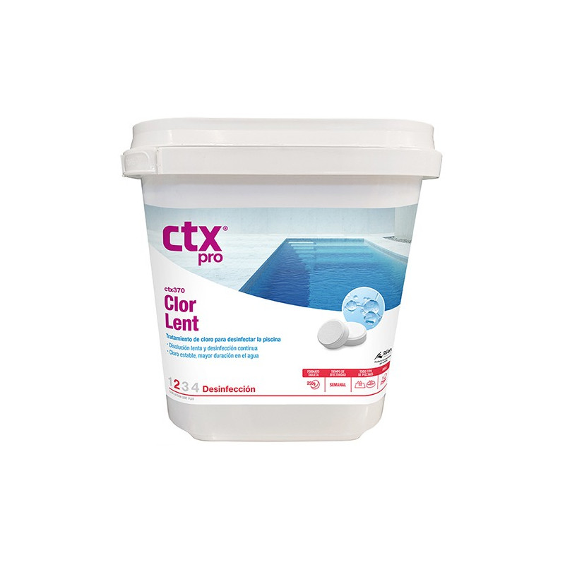 Tricloro en pastillas de 250gr ClorLent 5 kg CTX-370
