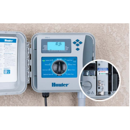 Programador de riego interior 4 estaciones ampliable PC-401i-E Hunter
